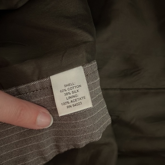 Banana Republic Brown Pinstripe Pants Size 8 - Picture 10 of 12